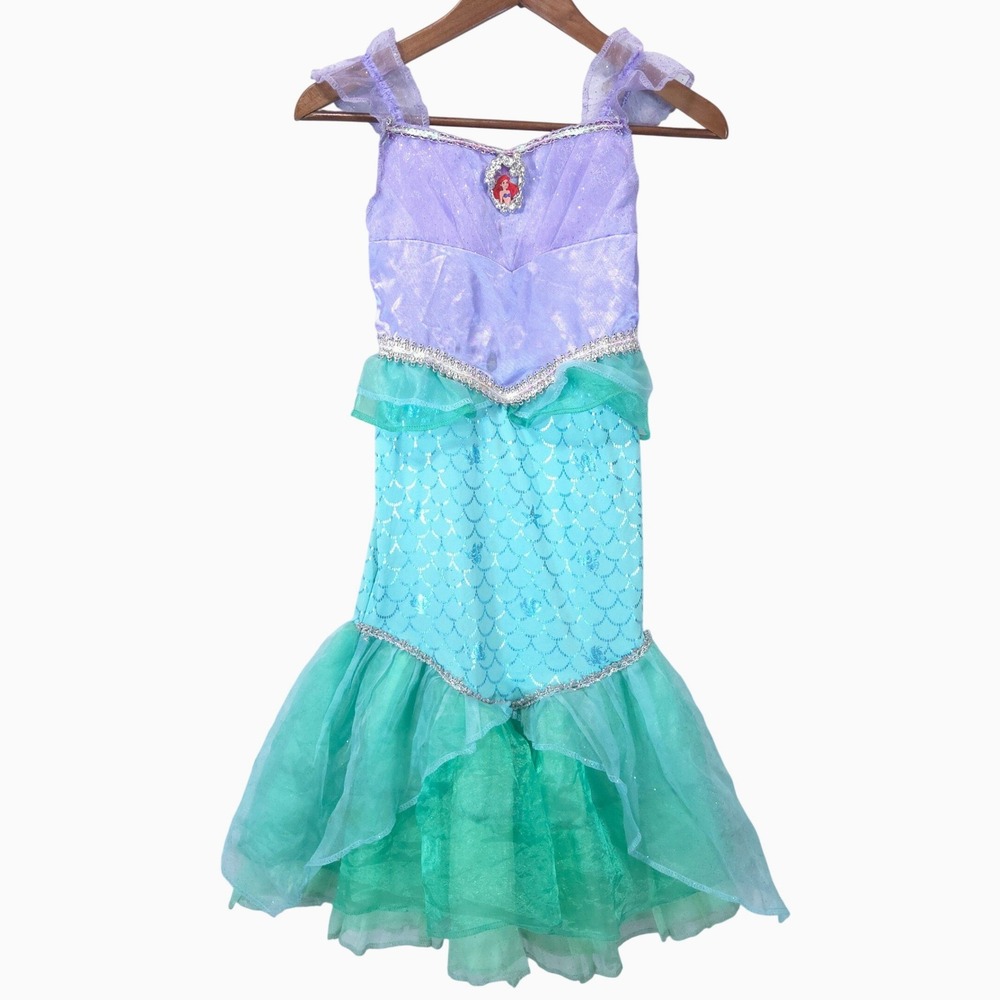 Disney Princess Ariel Little Mermaid Costume Dress Kids 5/6 Halloween Cosplay